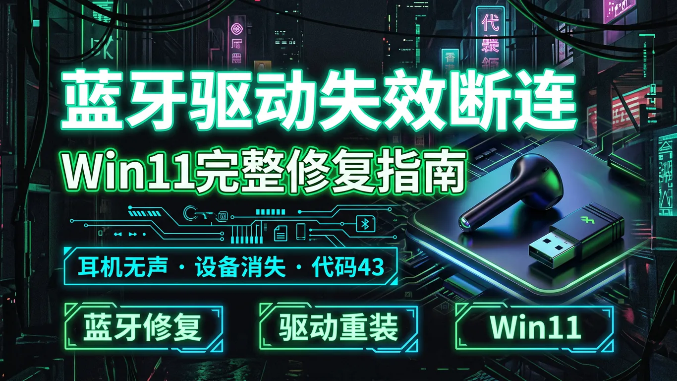 蓝牙驱动失效断连Win11完整修复指南