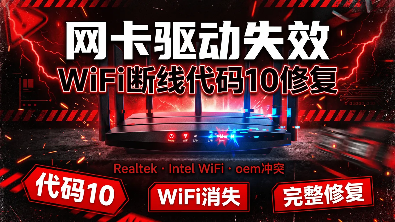 网卡驱动WiFi断线代码10修复完整指南