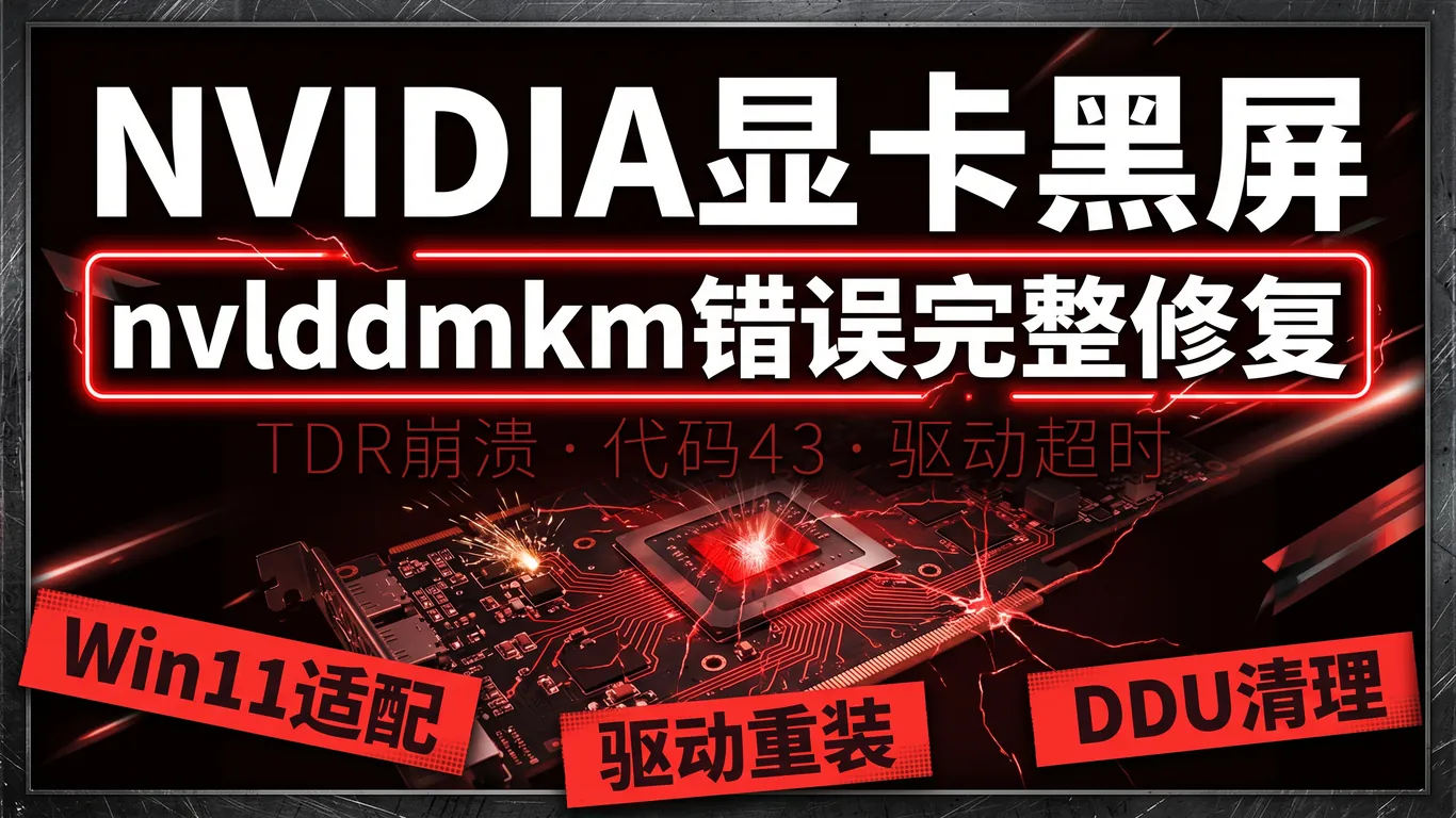 NVIDIA显卡黑屏nvlddmkm错误完整修复指南