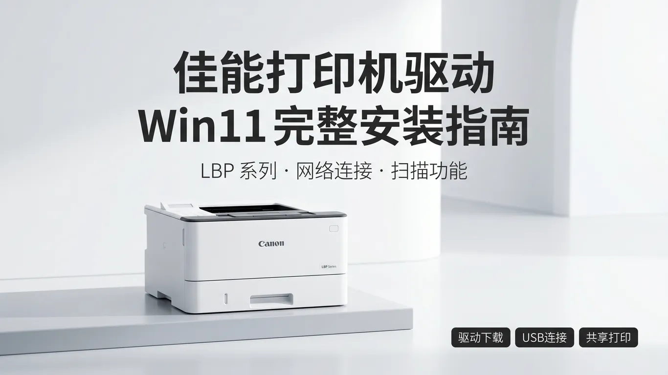佳能打印机驱动Win11完整安装指南