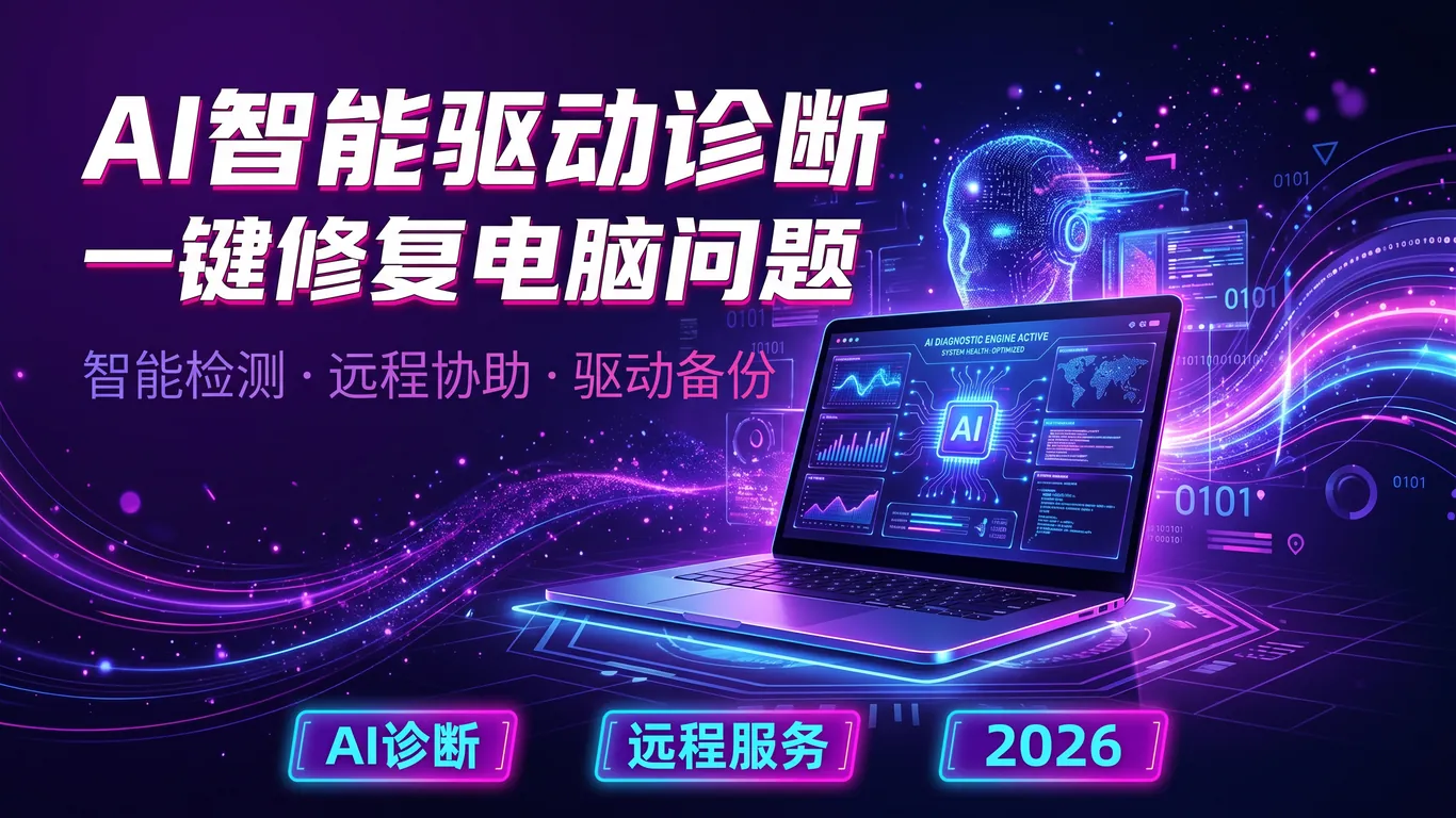 AI智能驱动诊断一键修复电脑问题