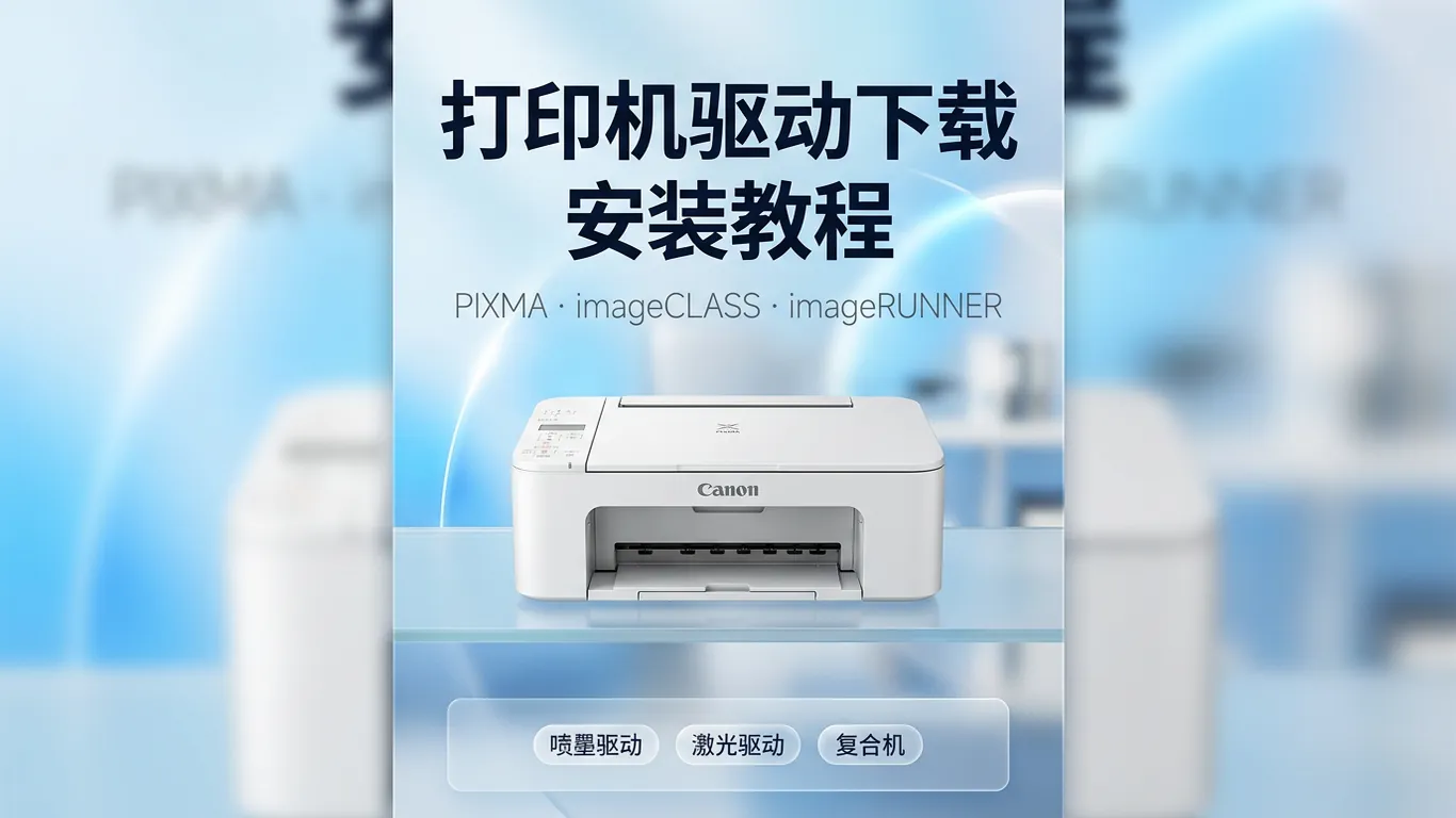 Canon佳能打印机驱动下载安装指南:PIXMA/imageCLASS/imageRUNNER驱动Win11教程(2026)