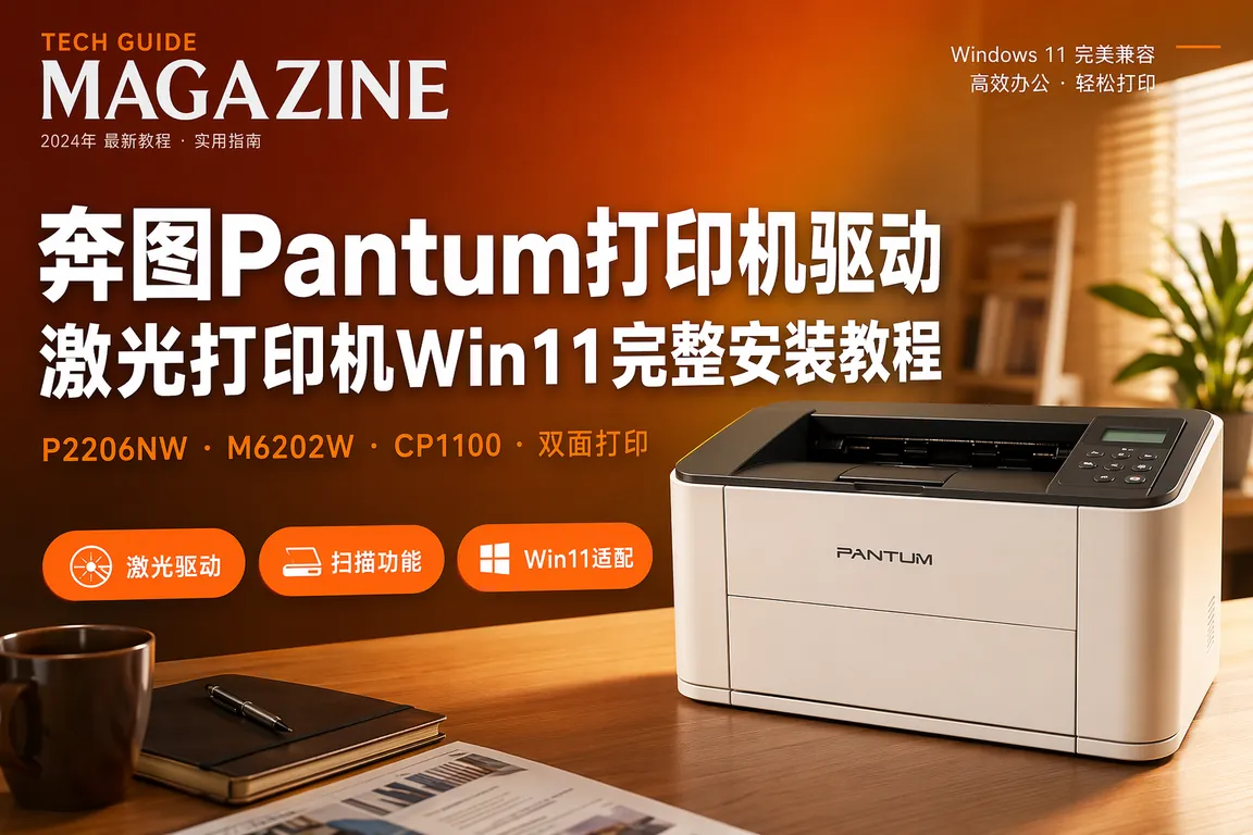 奔图Pantum打印机驱动下载安装指南:P2206NW/M6202W/CP1100/P3010DN激光多功能Win11完整教程(2026)