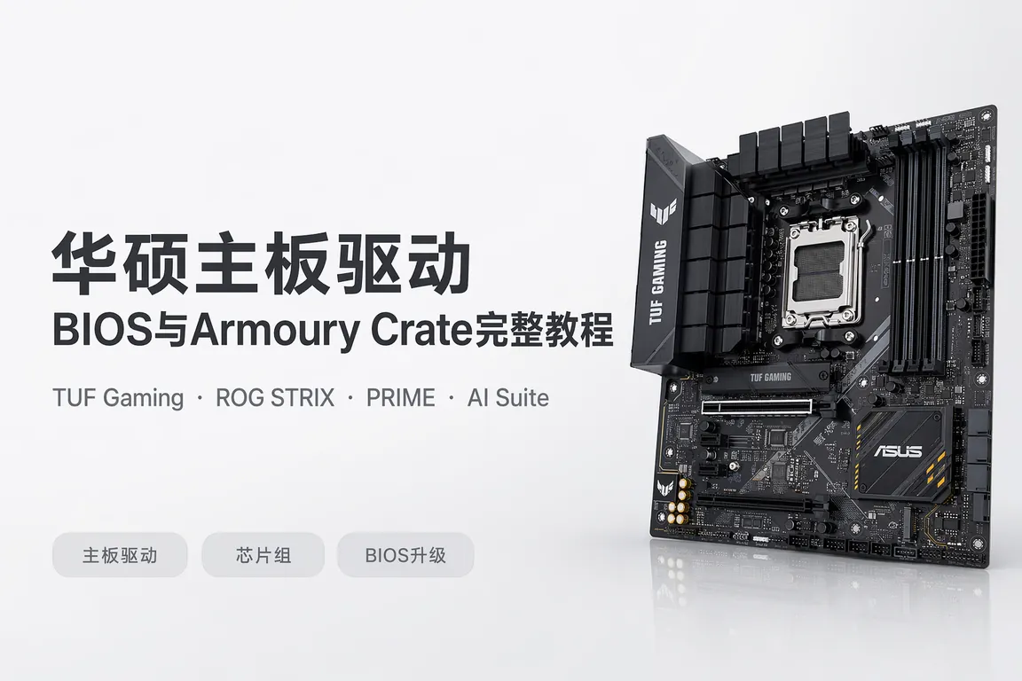 华硕主板驱动下载安装指南:TUF Gaming B760/ROG STRIX X670E/Armoury Crate AI Suite完整教程(2026)