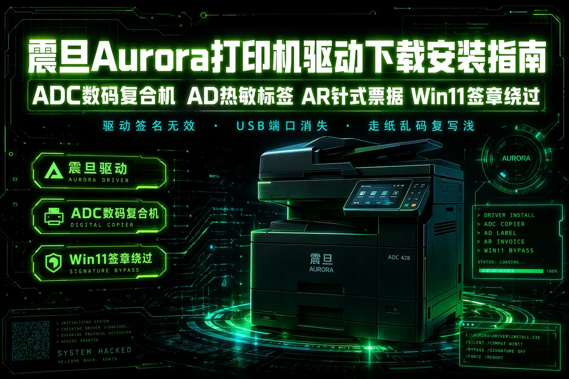 震旦Aurora打印机驱动下载安装指南
