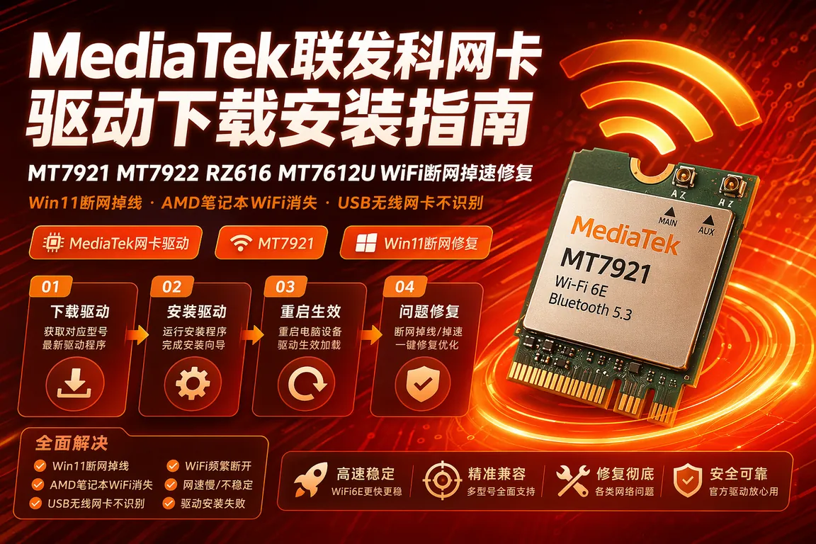 MediaTek联发科网卡驱动下载安装指南