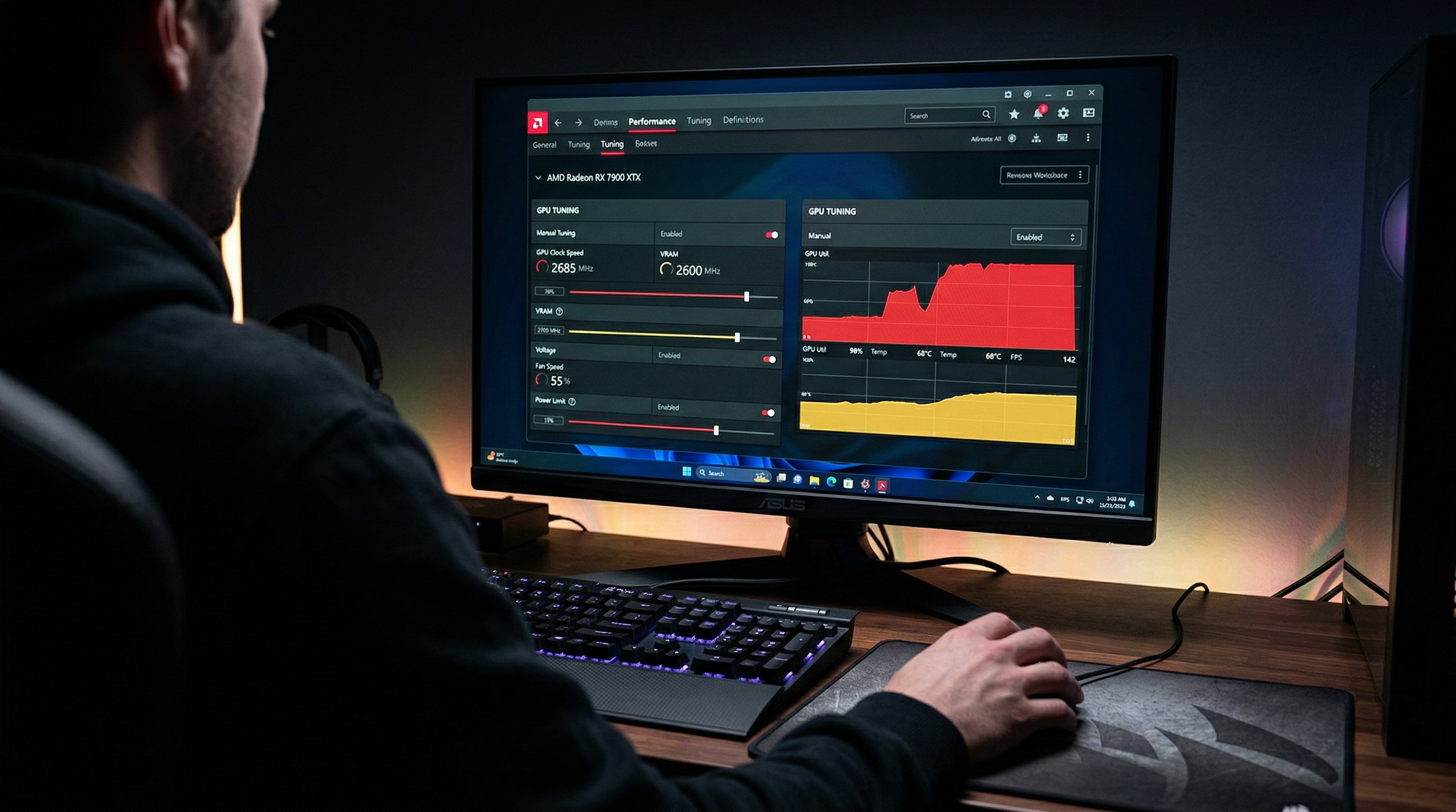 AMD Adrenalin驱动控制面板界面操作场景