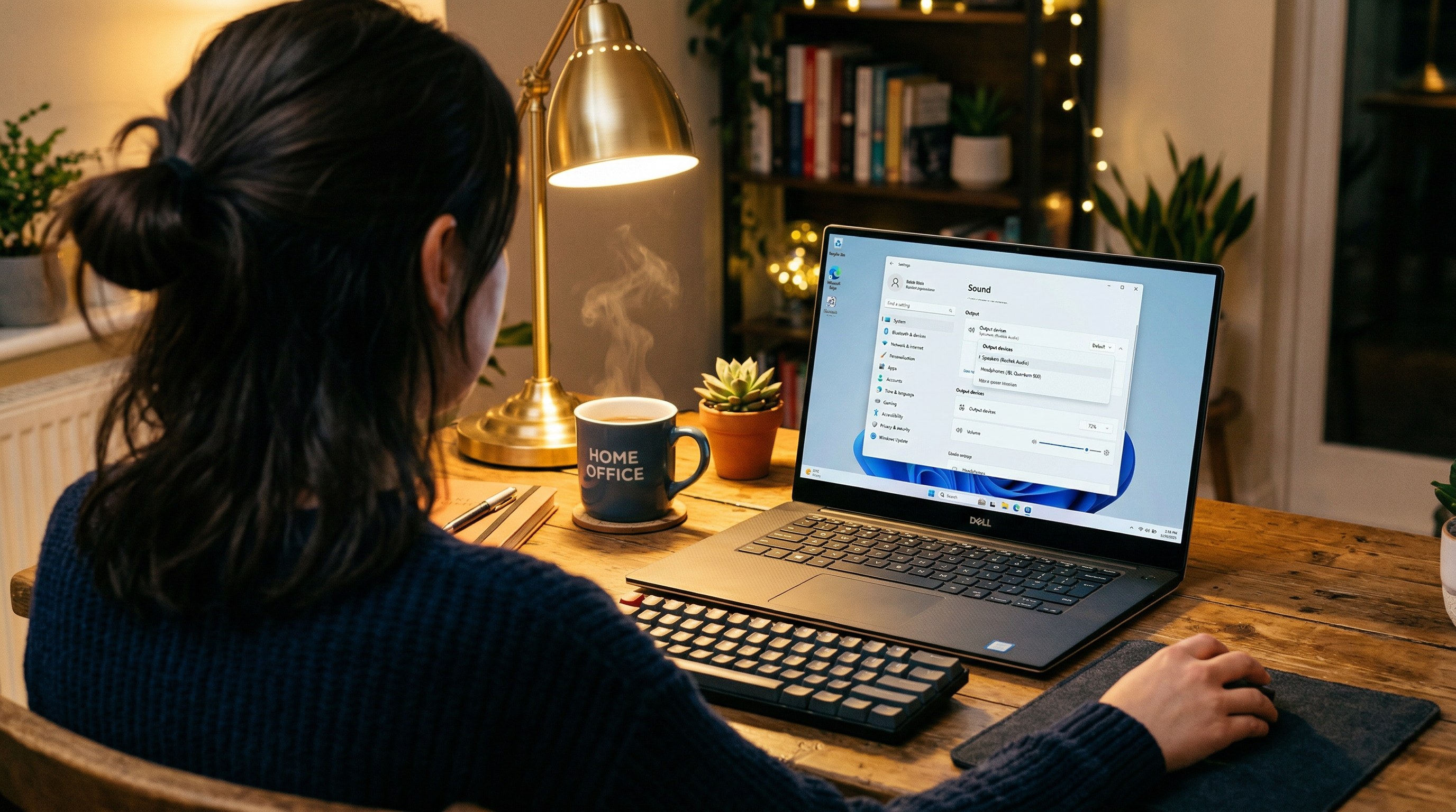 Windows声音设置页面操作场景