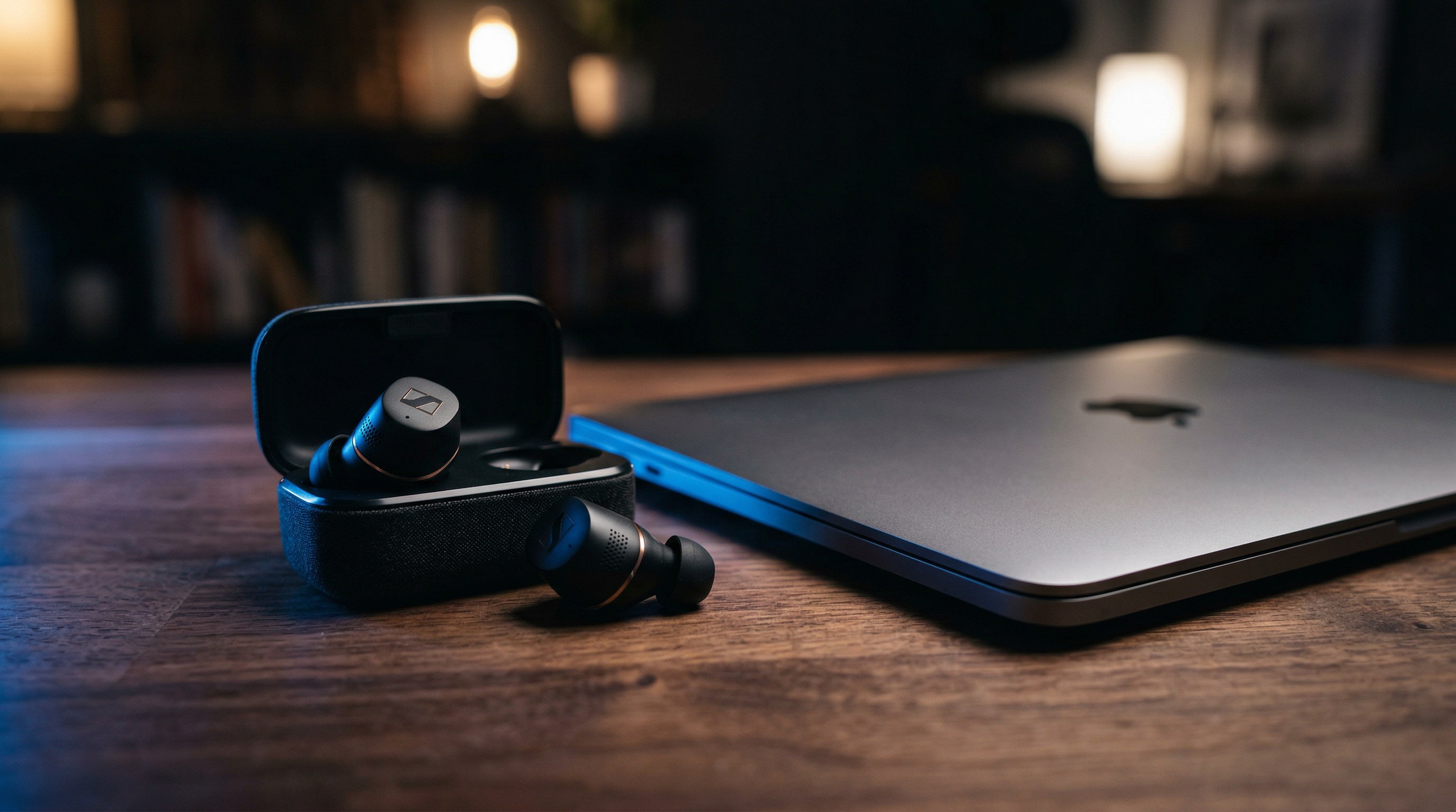 音频设备耳机产品特写桌面场景