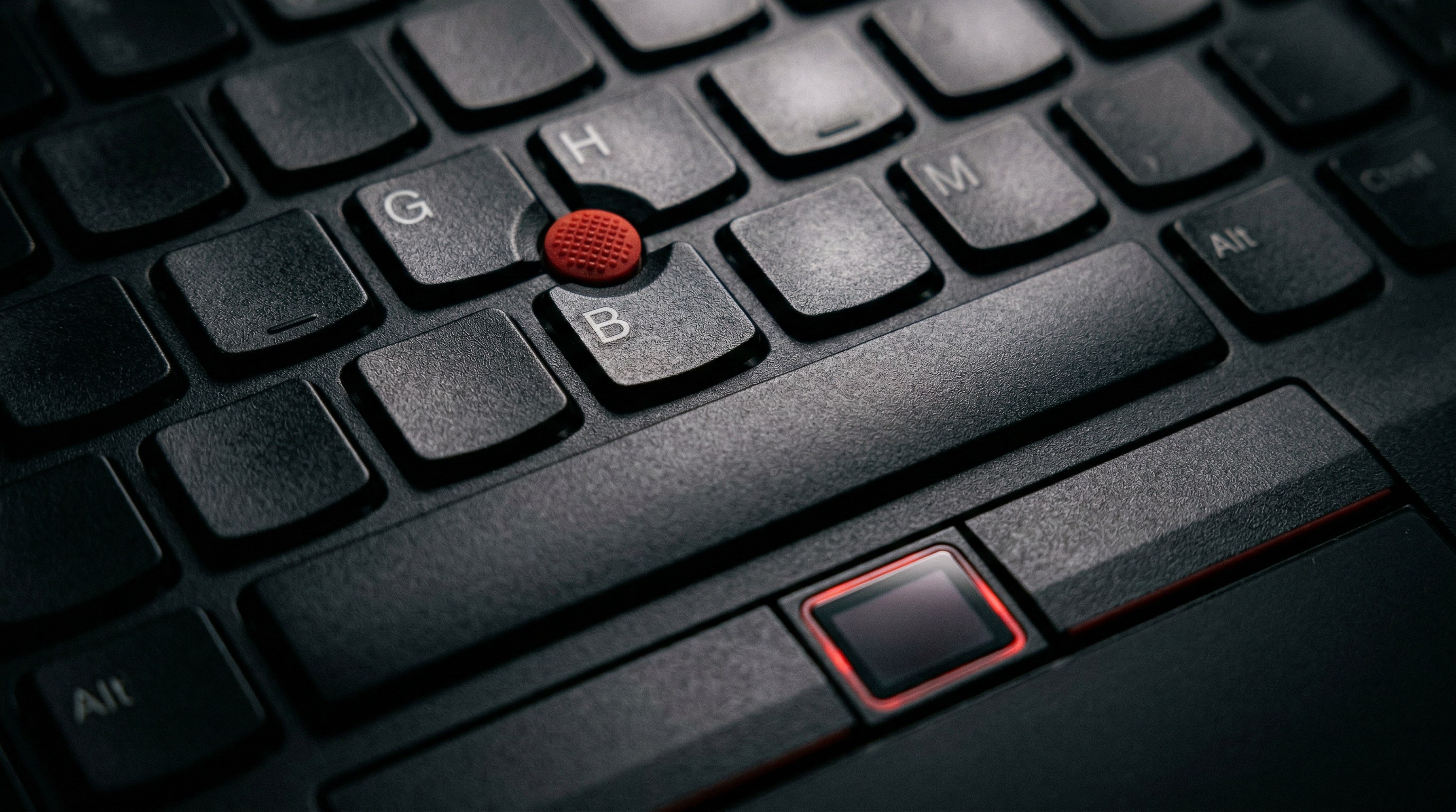 ThinkPad键盘TrackPoint指点杆特写