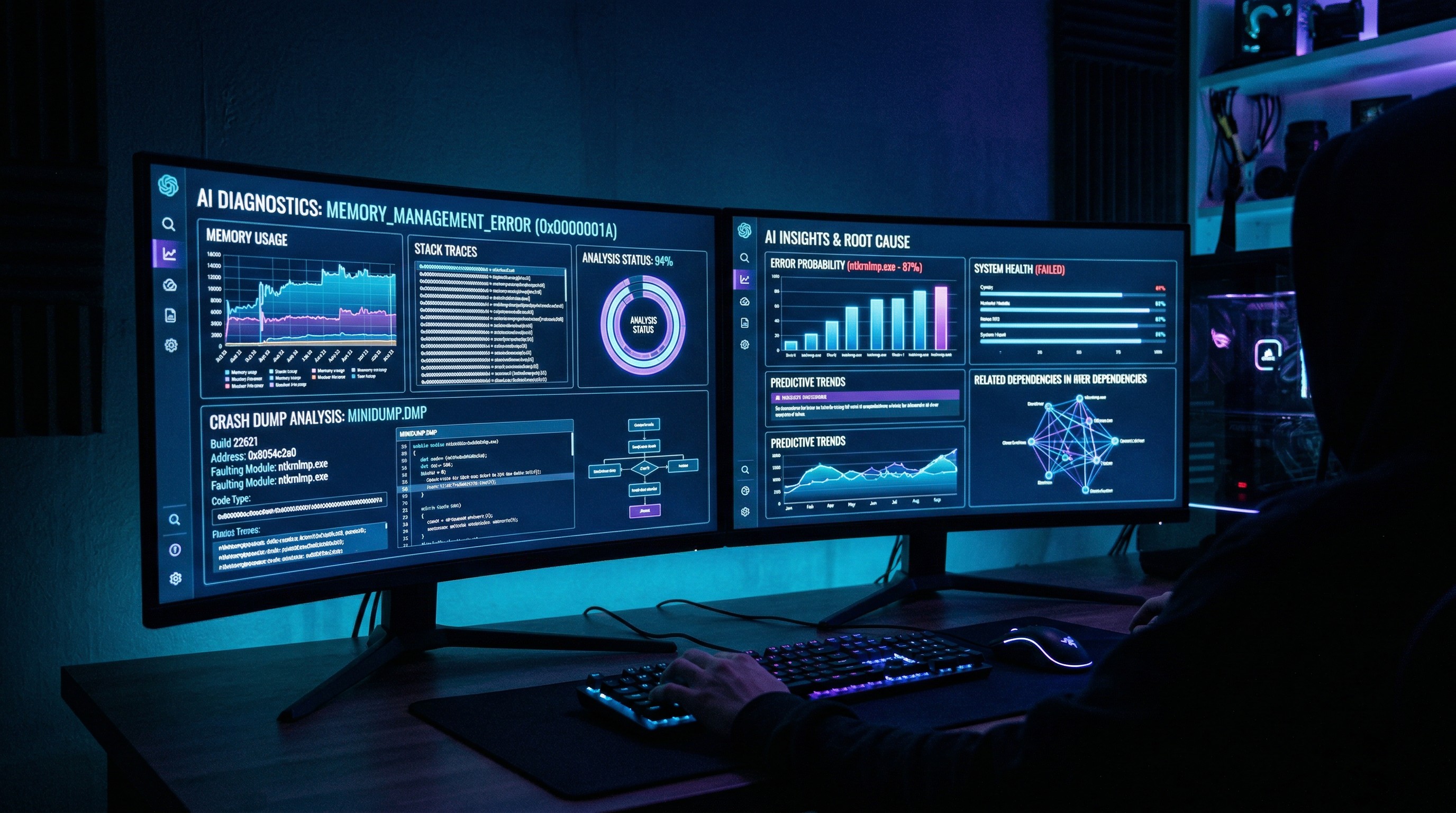 AI诊断双屏远程协同工作场景