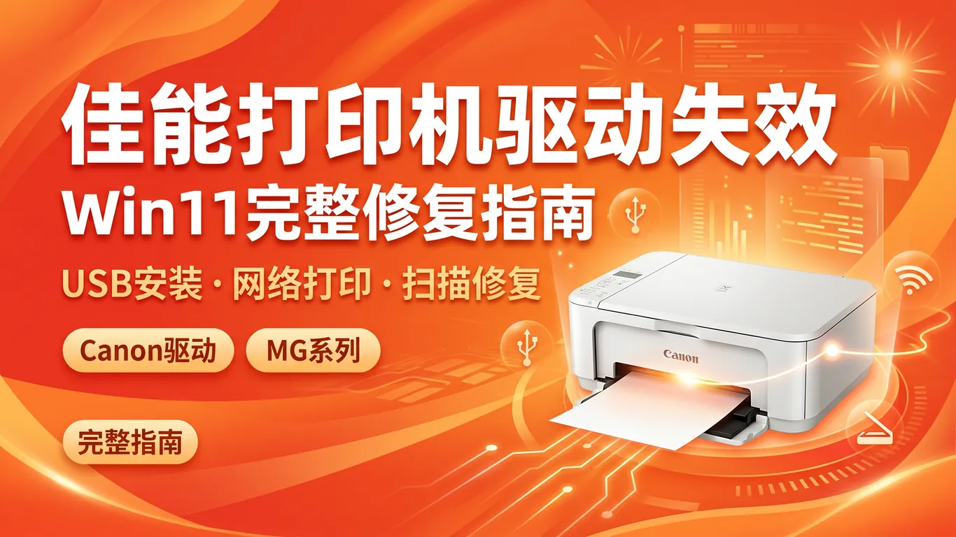 佳能Canon打印机Win11驱动安装失败完整修复指南