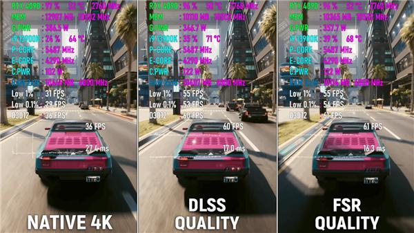 DLSS 4 与 FSR 4 对比