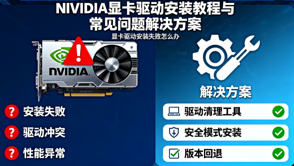 NVIDIA显卡驱动安装教程与常见问题解决方案（显卡驱动安装失败怎么办）