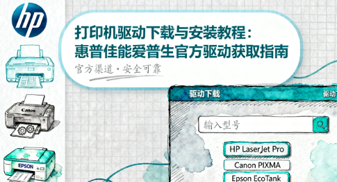 打印机驱动下载与安装教程：惠普佳能爱普生官方驱动获取指南