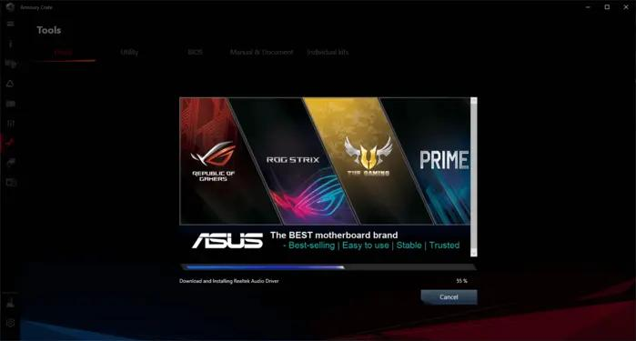 华硕显卡驱动安装界面