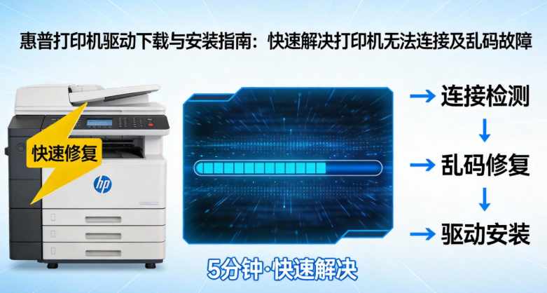 惠普打印机驱动下载与安装指南:快速解决打印机无法连接及乱码故障