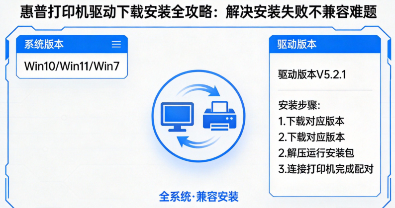 惠普打印机驱动下载安装全攻略：解决安装失败不兼容难题