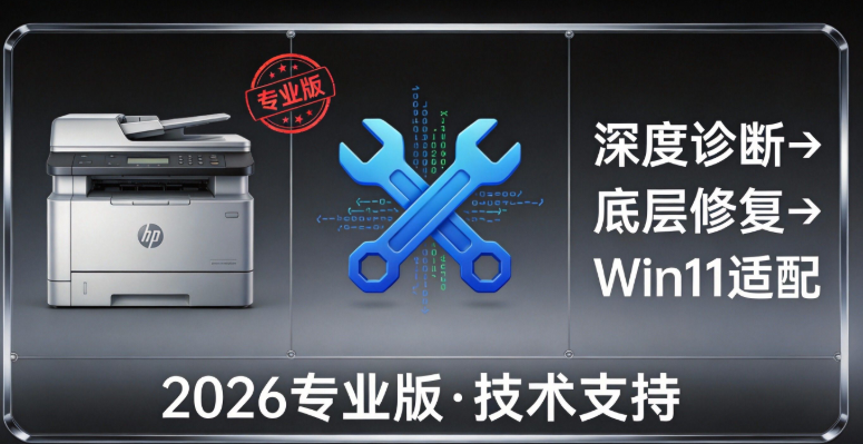 惠普打印机驱动安装失败怎么办?2026专业指南解决Win11驱动不兼容与脱机故障