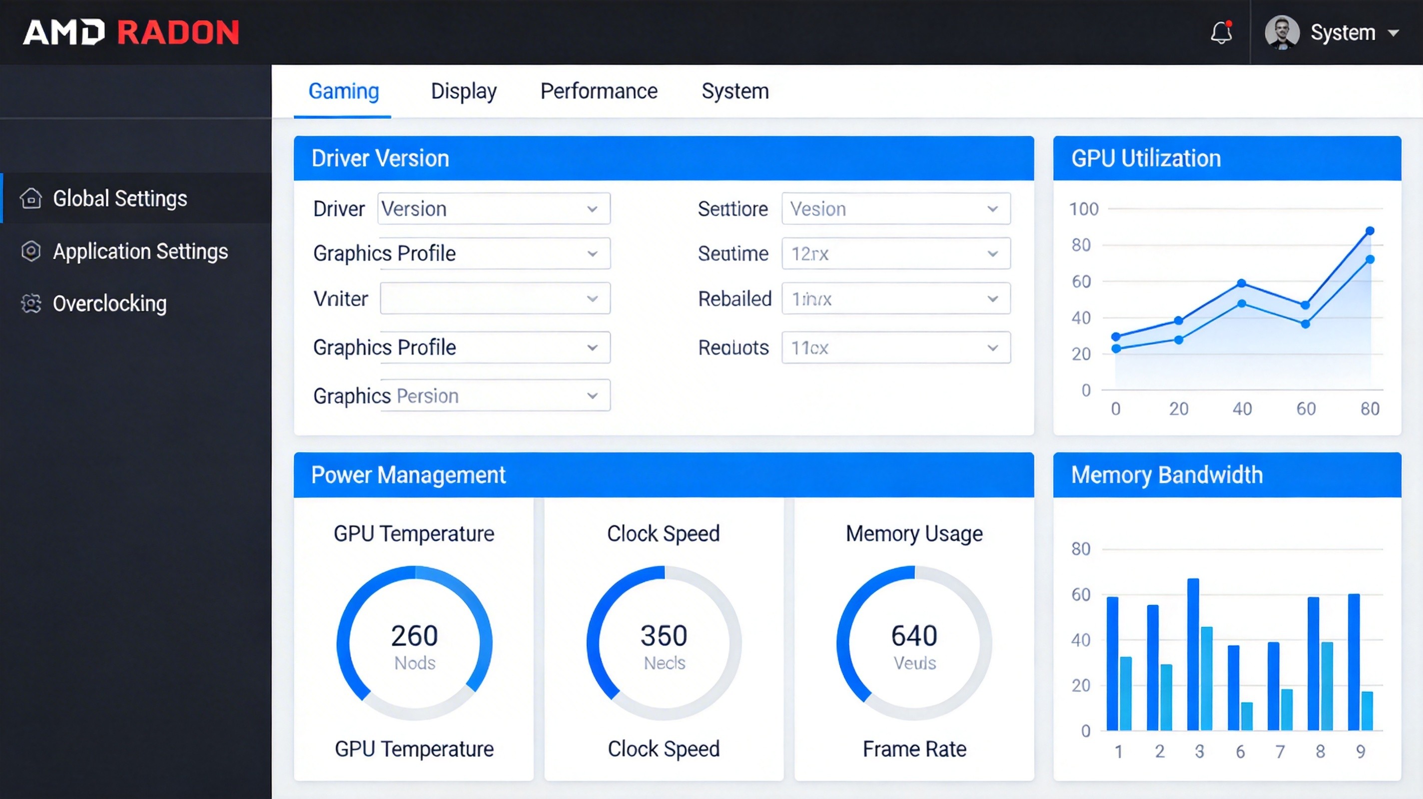 AMD Radeon控制面板界面