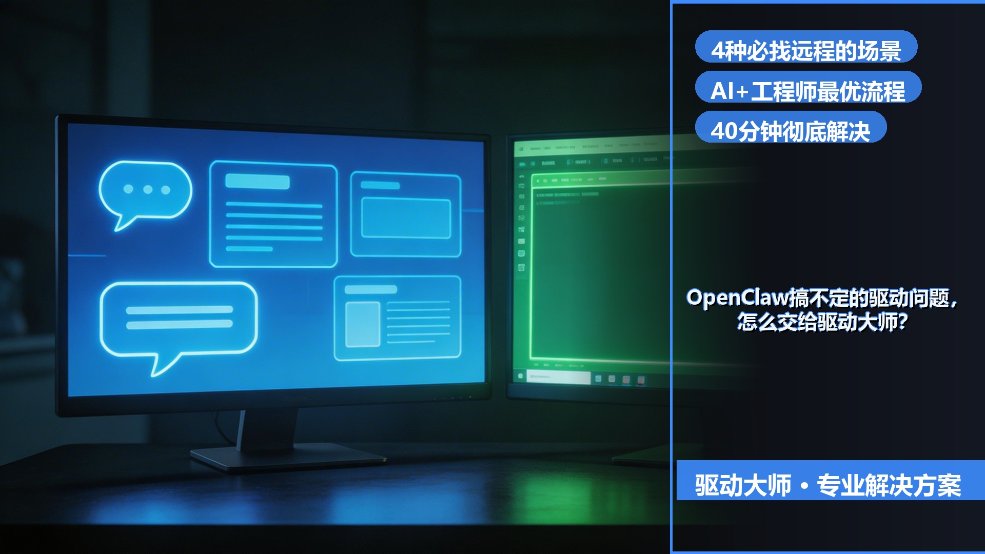 OpenClaw搞不定的驱动问题,怎么交给驱动大师?AI+远程的最优组合