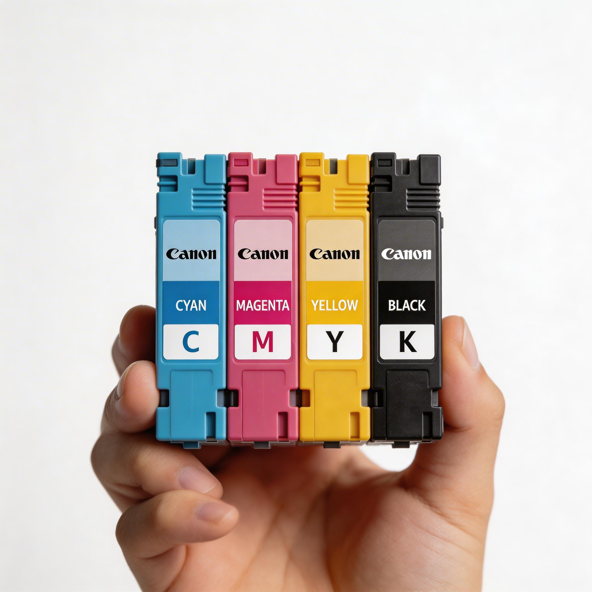 佳能彩色墨盒近景