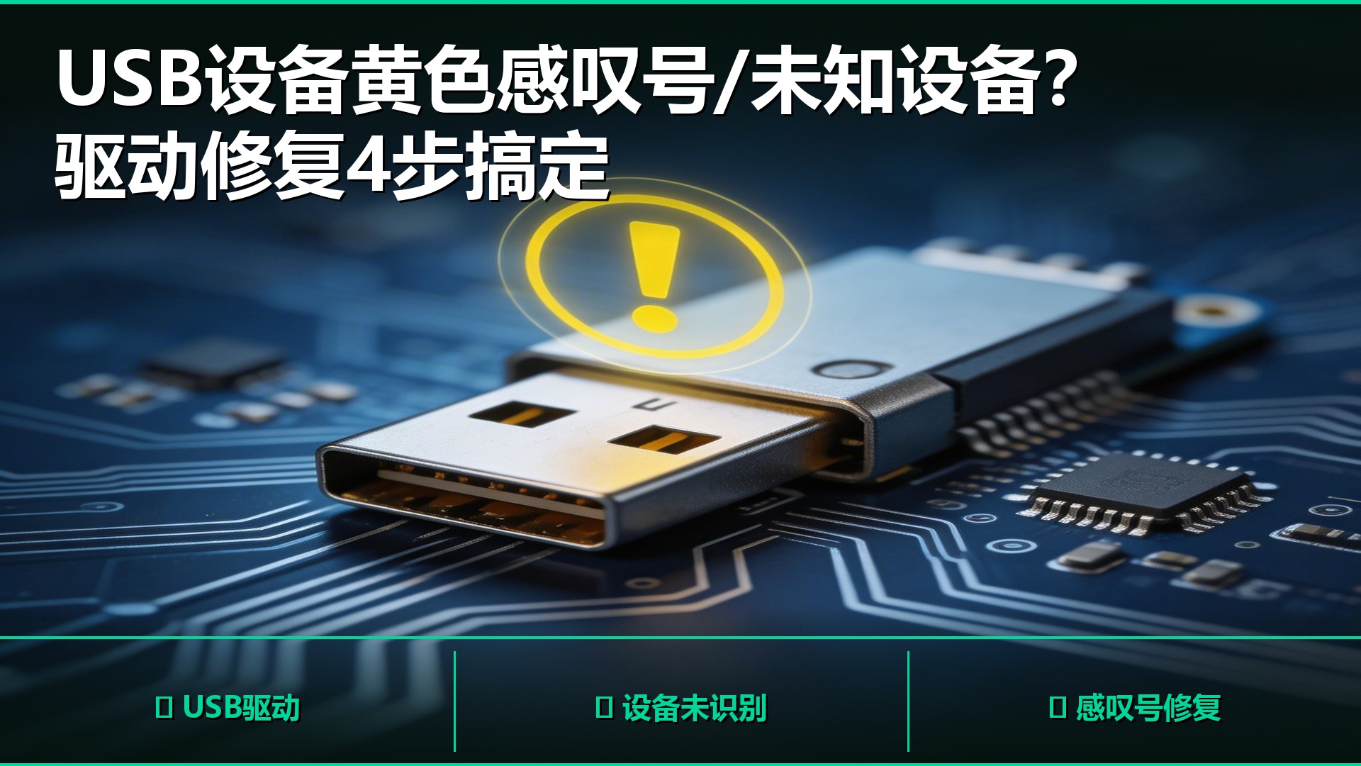USB设备黄色感叹号/未知设备怎么修复?Win11驱动问题5步解决方案