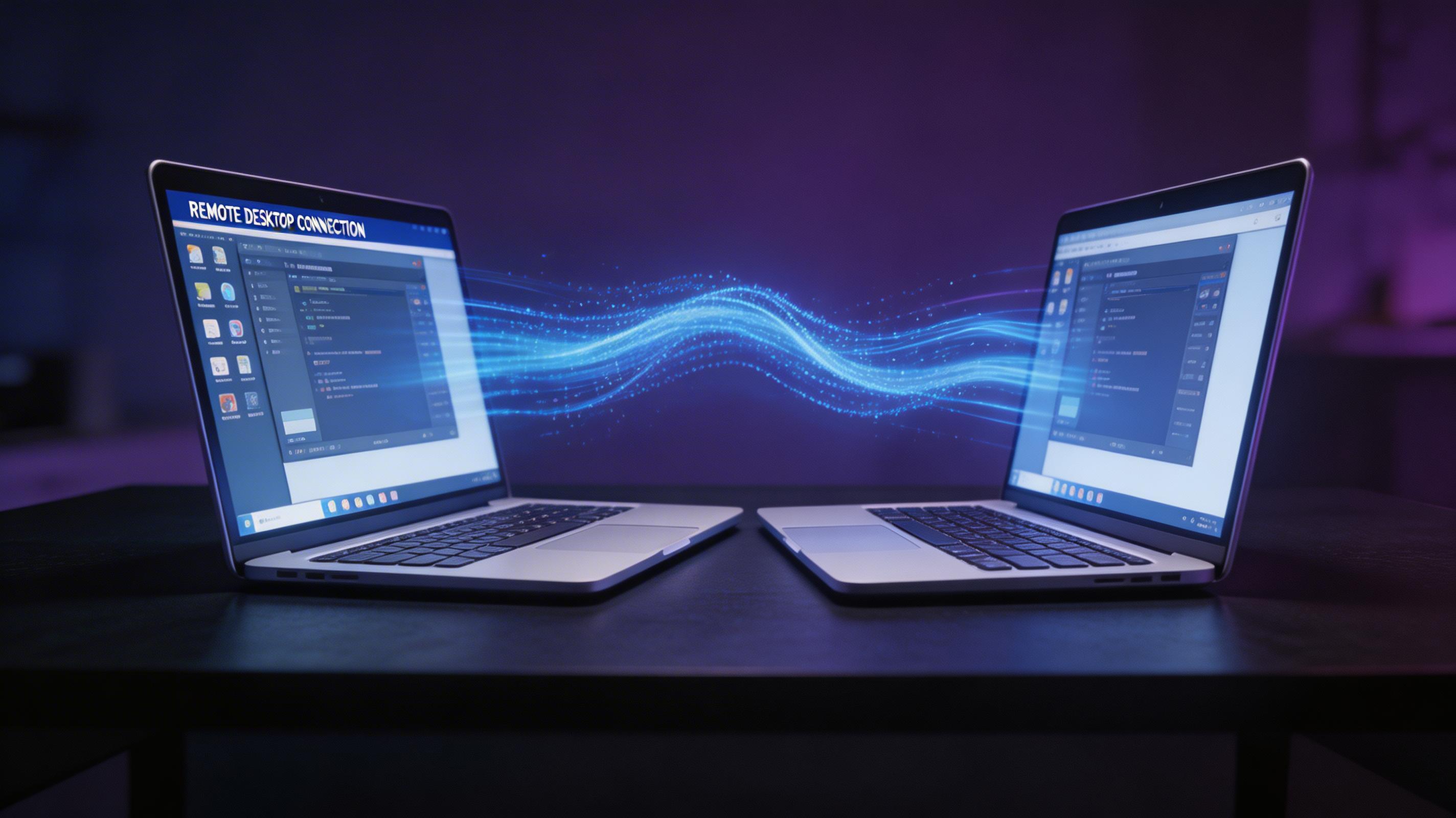 远程桌面连接数据传输概念示意