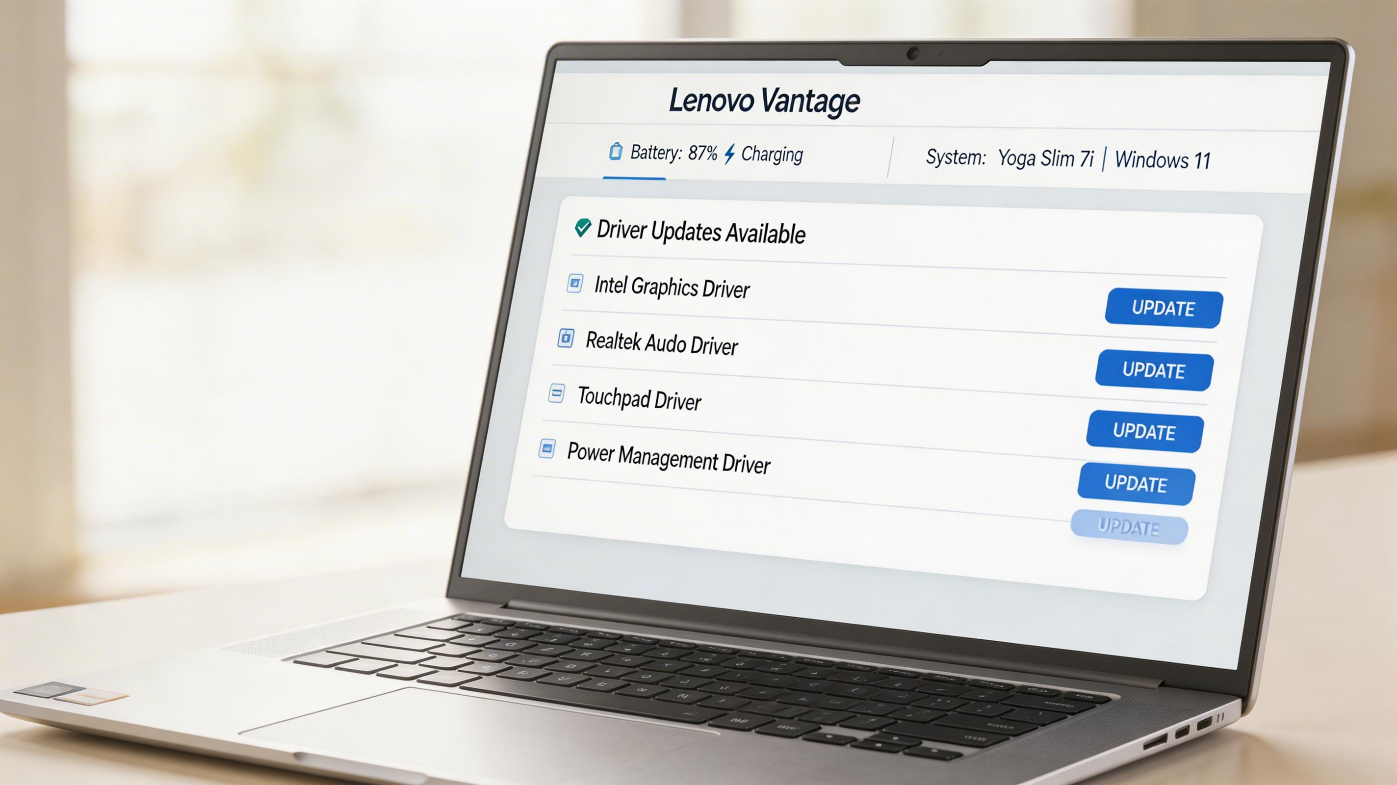 Lenovo Vantage驱动更新界面