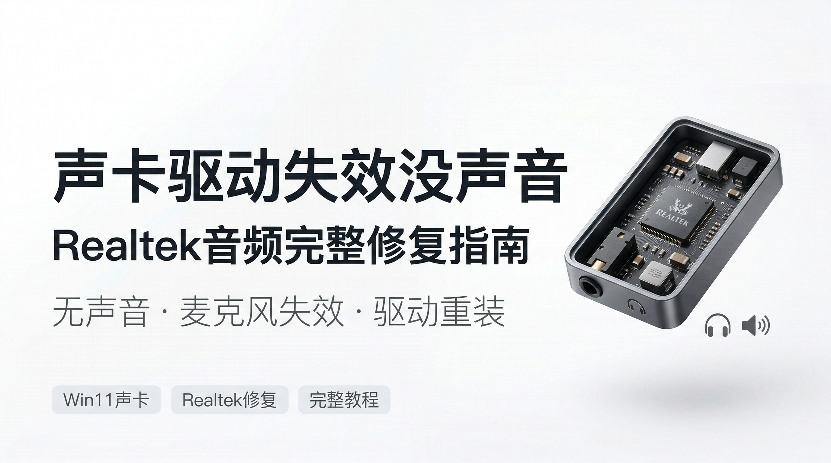 Win11声卡驱动失效Realtek修复