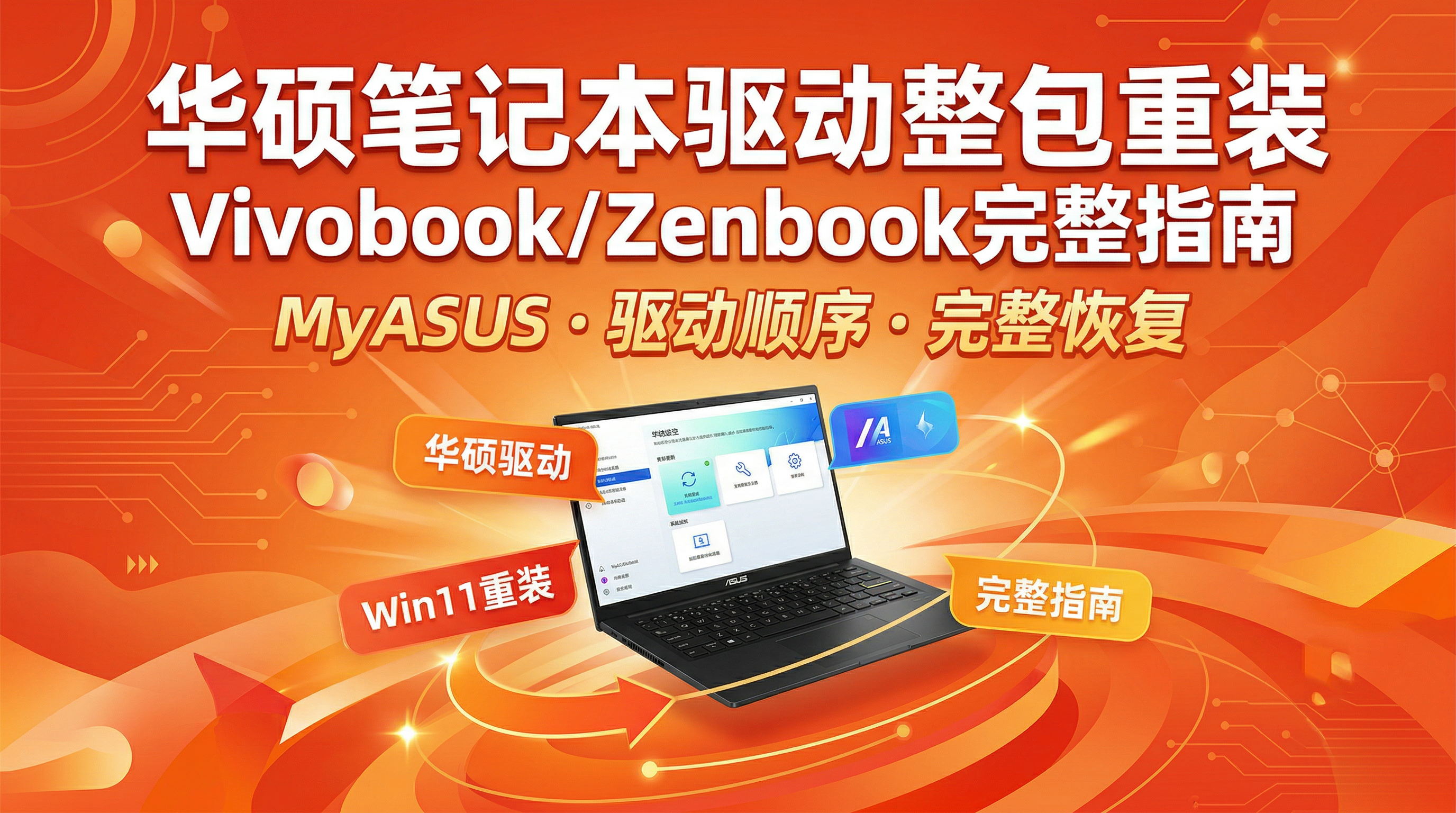 华硕Vivobook Zenbook驱动整包重装指南