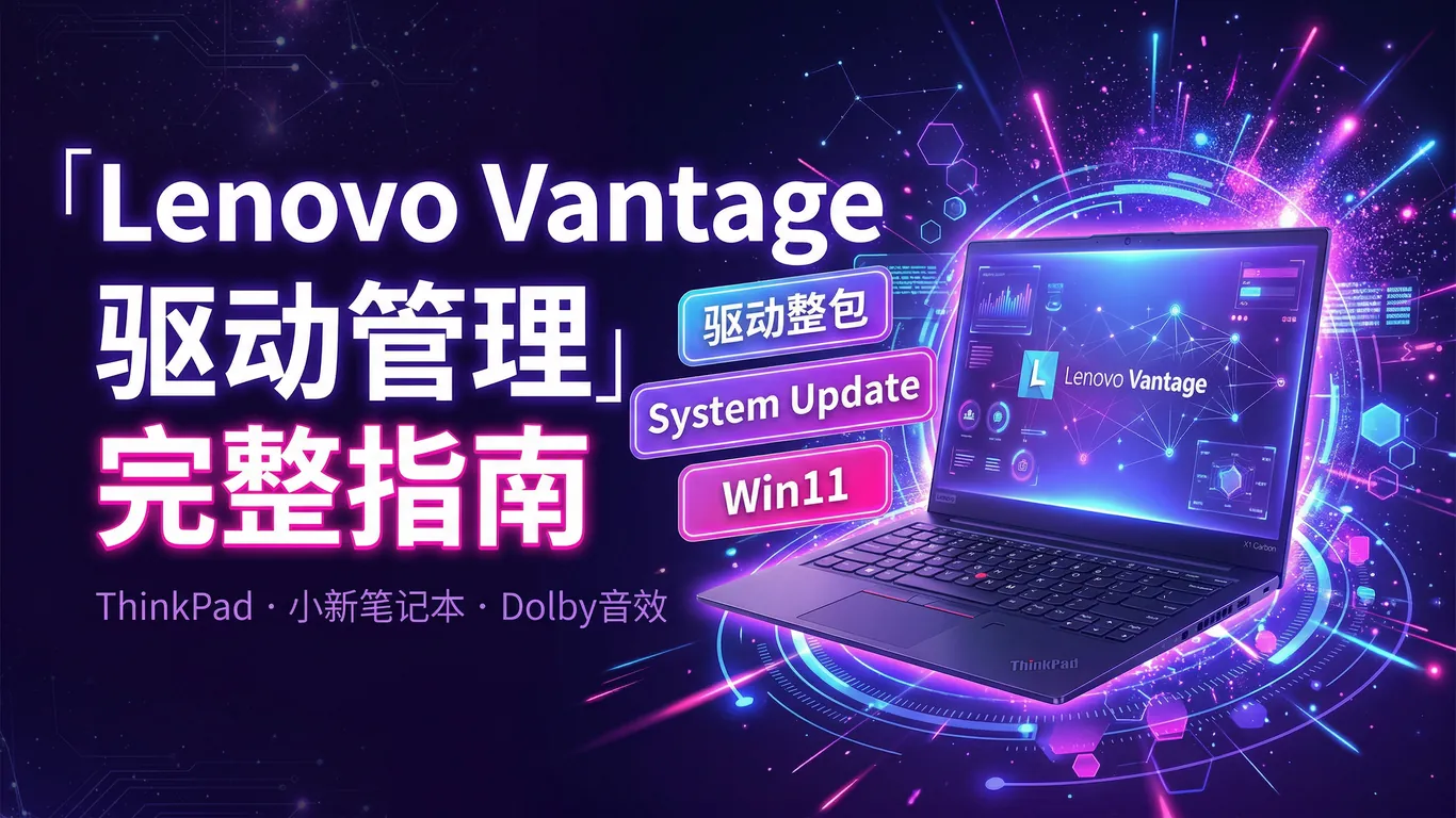Lenovo Vantage驱动管理完整指南:ThinkPad/小新笔记本驱动整包安装/更新策略/Dolby音效依赖(2026)