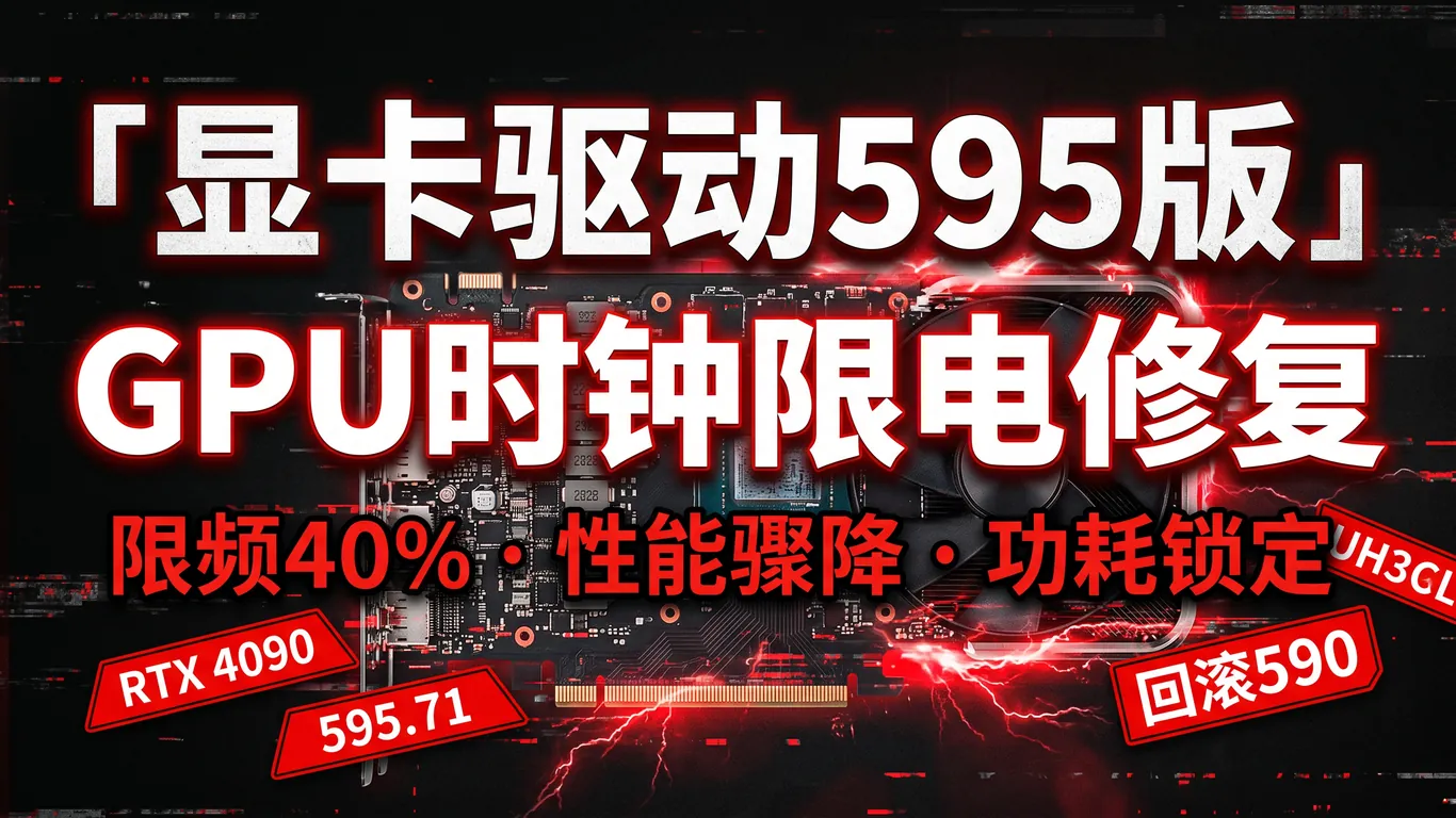 NVIDIA显卡驱动595.71版GPU时钟限电完整修复指南