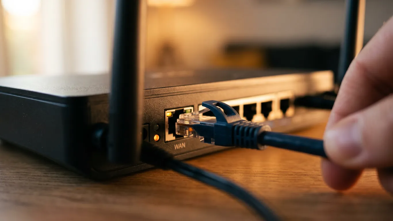 网线插入路由器