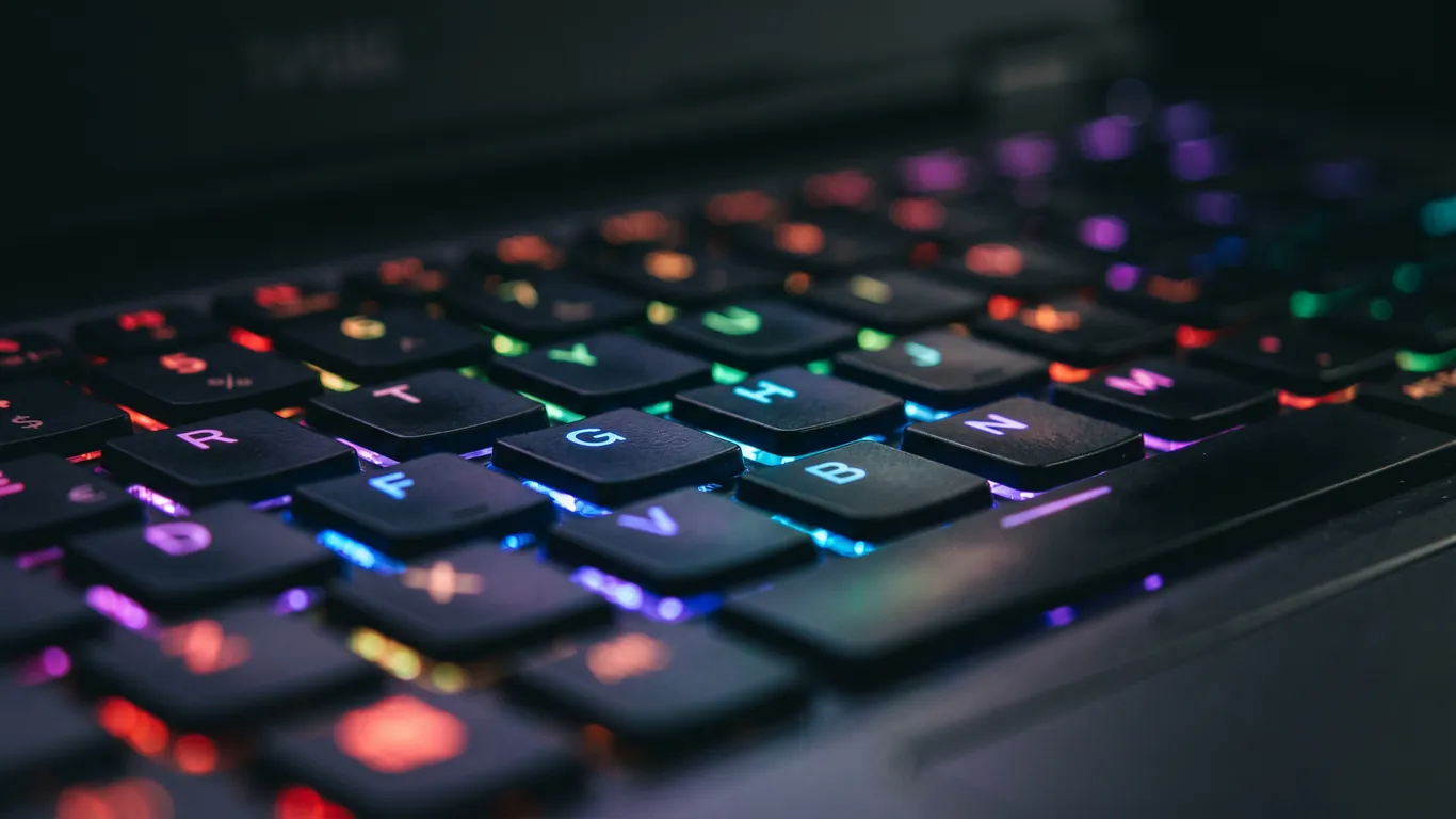 RGB键盘特写