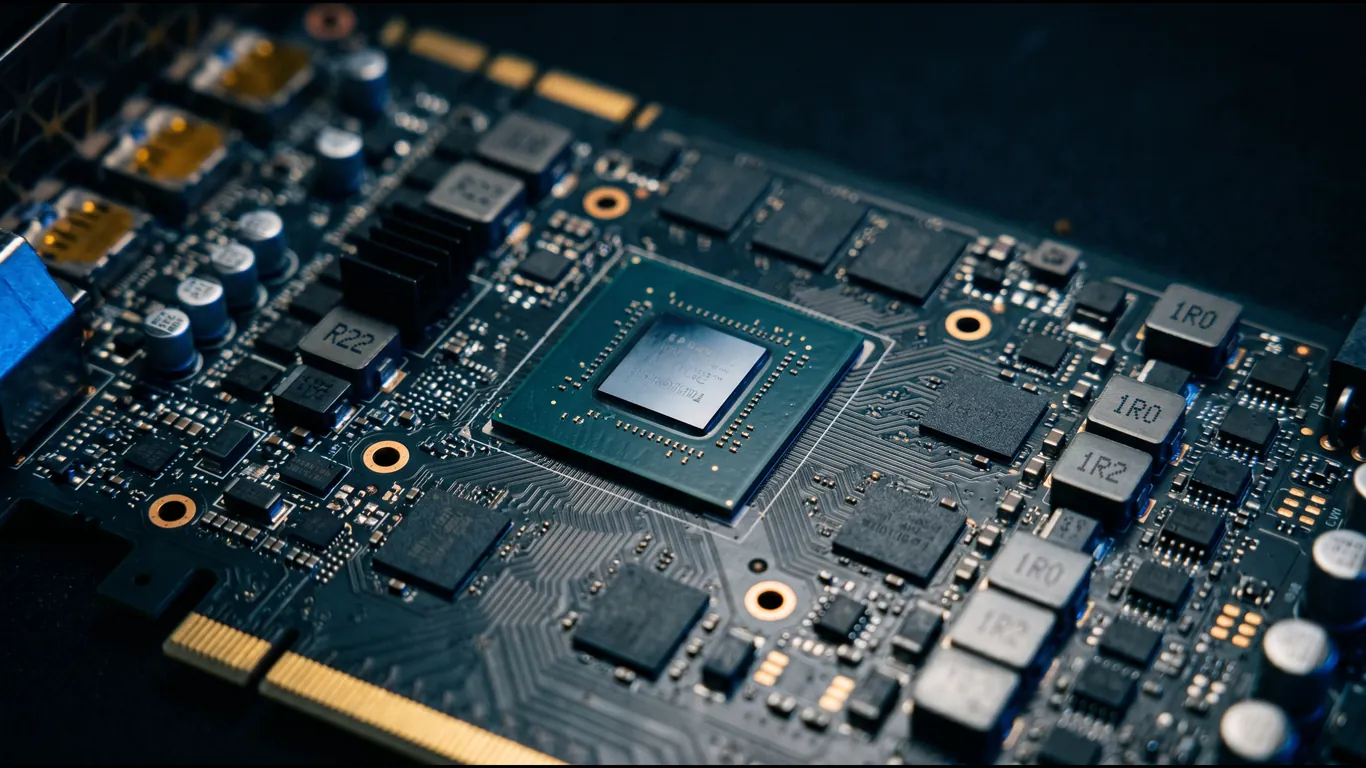 NVIDIA显卡PCB电路特写