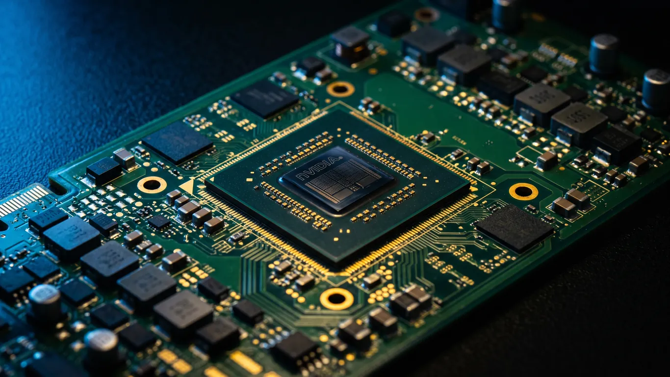 显卡PCB电路板特写