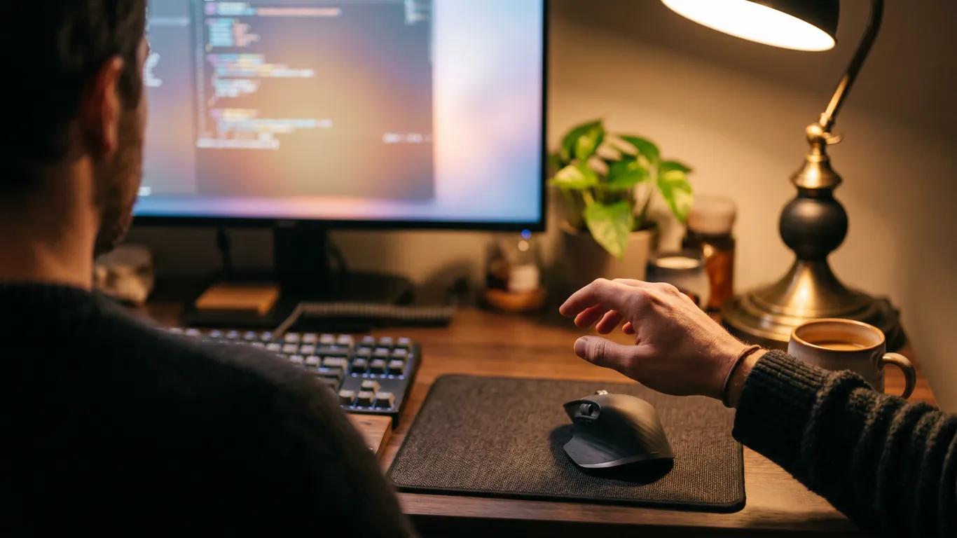 操作场景鼠标指向屏幕