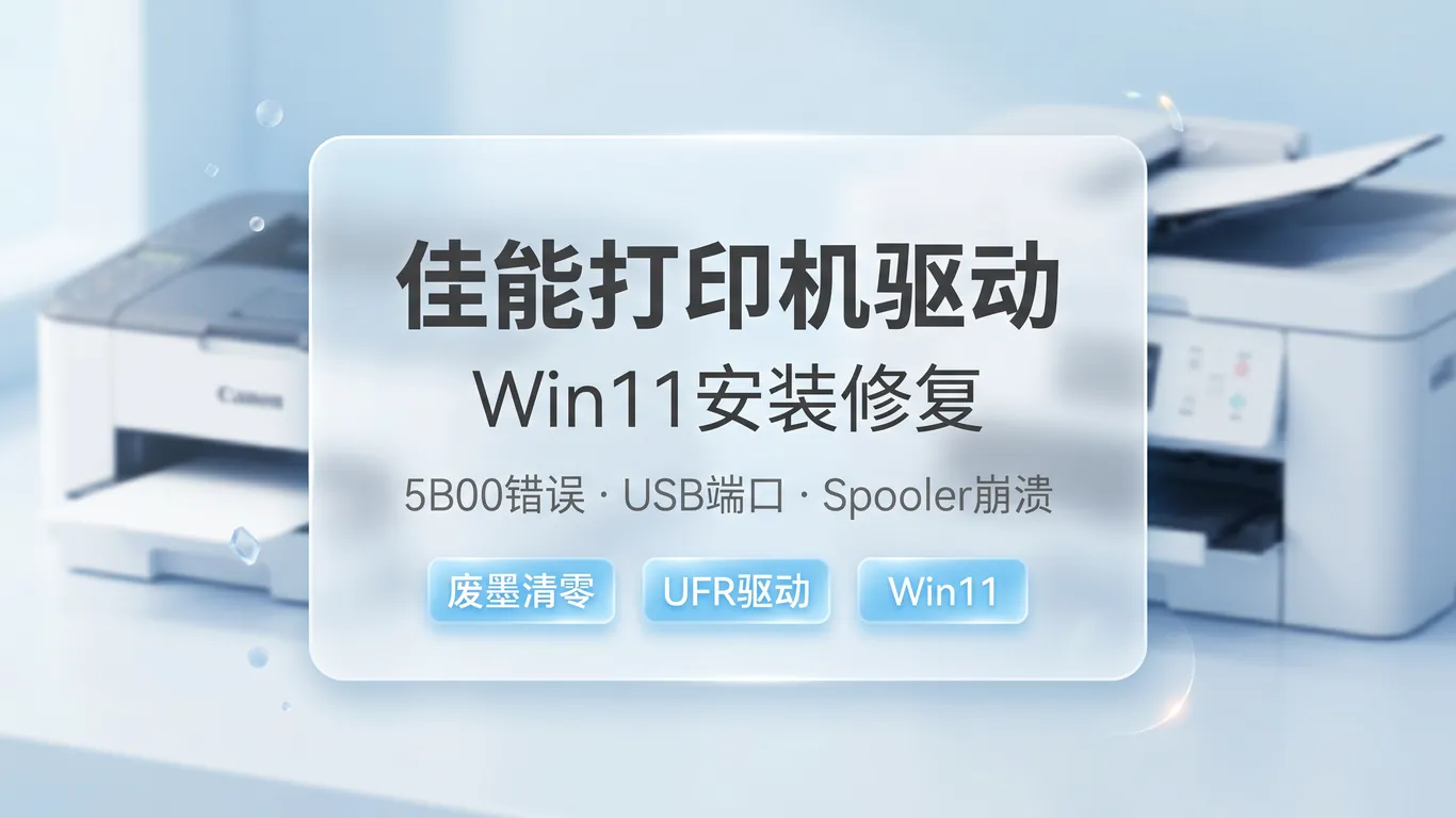 佳能Canon打印机驱动Win11无法安装完整修复指南