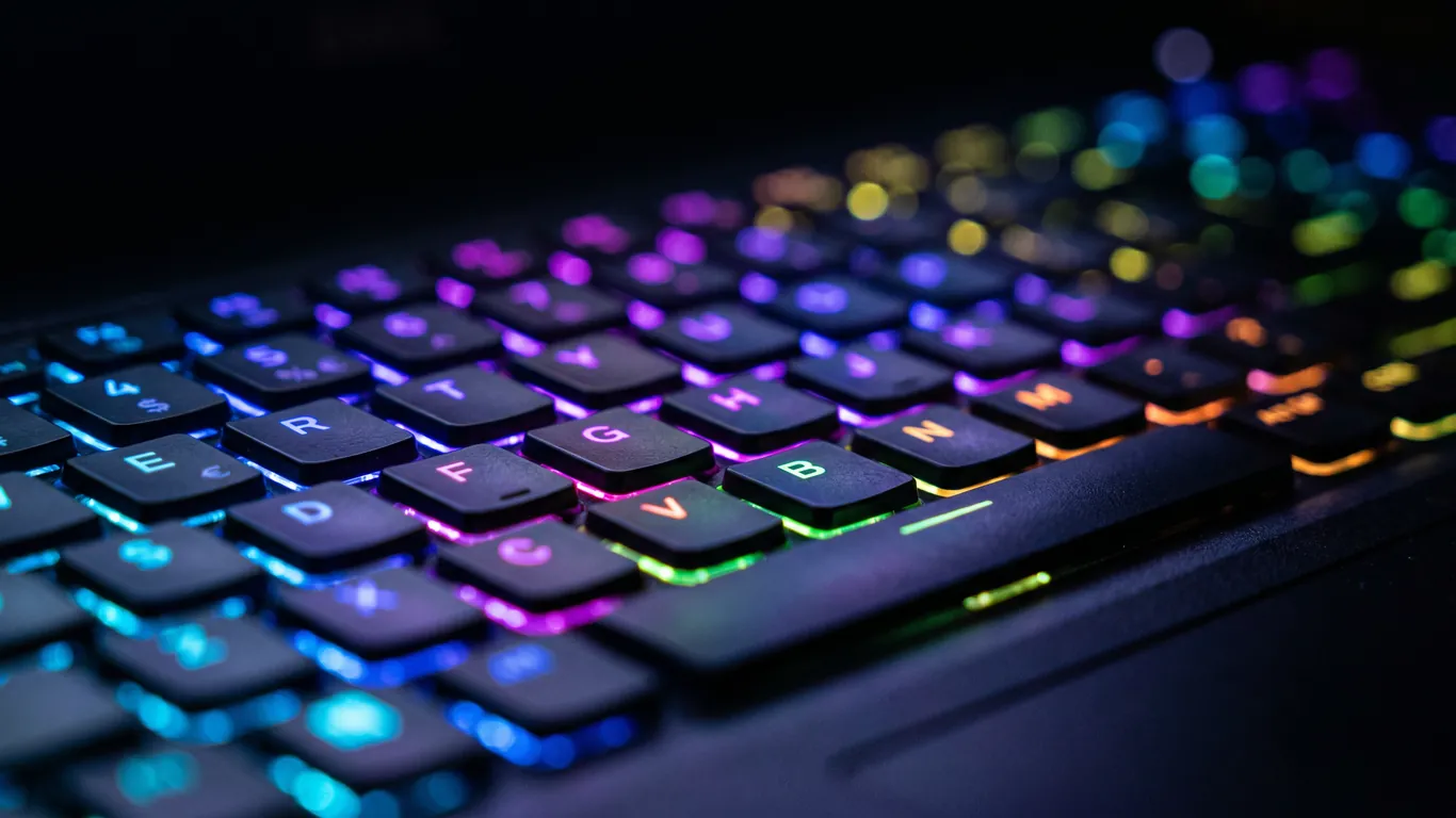 笔记本键盘特写