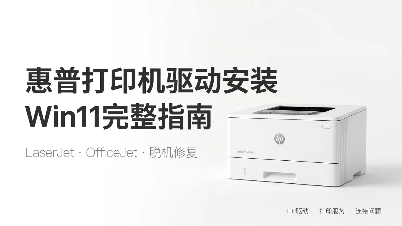惠普打印机Win11驱动安装失败完整修复指南LaserJet OfficeJet脱机无法打印解决方案