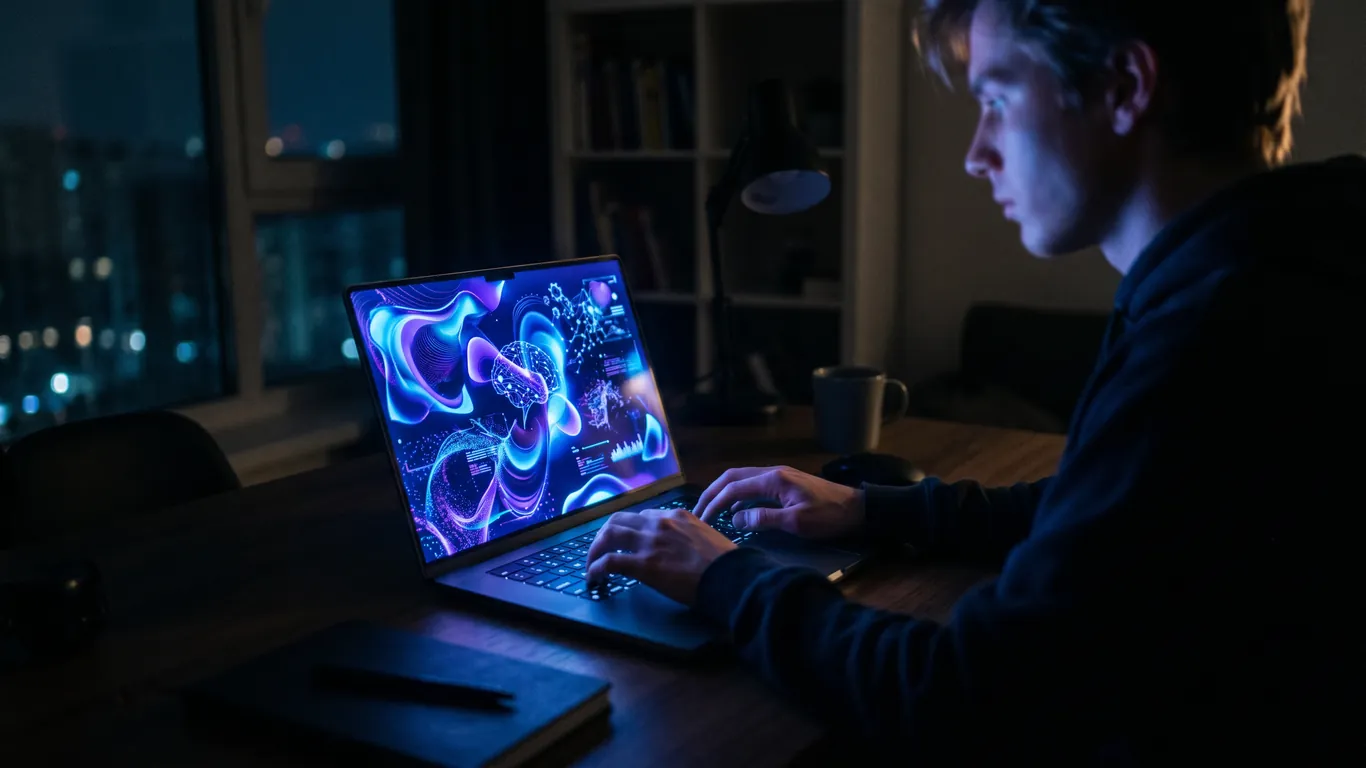 AI智能诊断界面蓝紫科技光