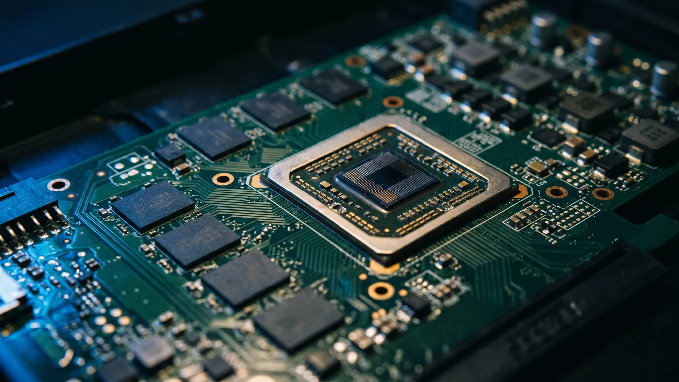 Intel显卡PCB电路板特写