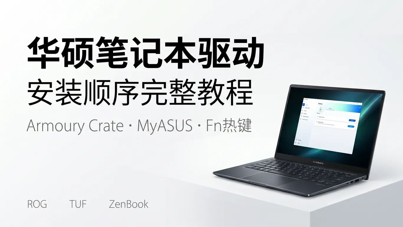 华硕ASUS笔记本驱动整包安装指南 Armoury Crate MyASUS驱动顺序热键修复完整教程