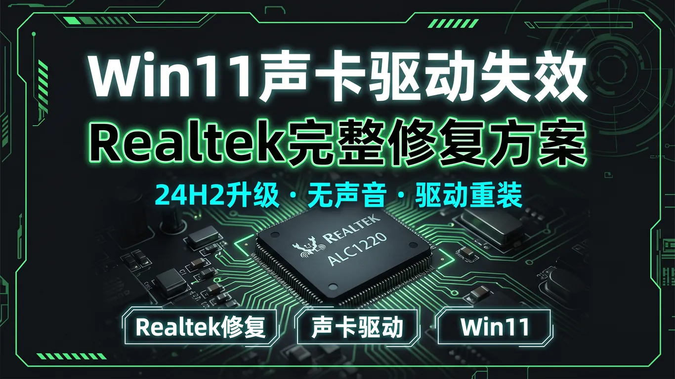 Win11声卡驱动失效Realtek完整修复方案