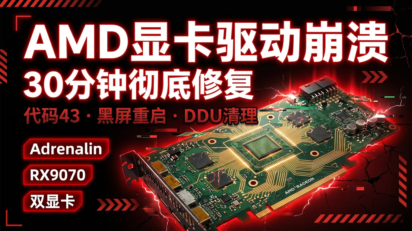 AMD显卡驱动崩溃黑屏代码43完整修复指南