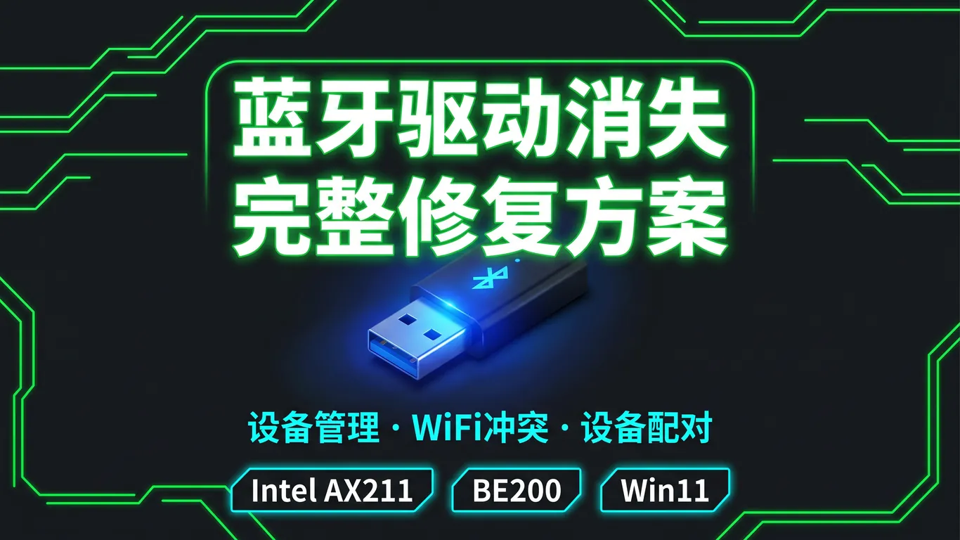 Win11蓝牙驱动消失修复完整指南