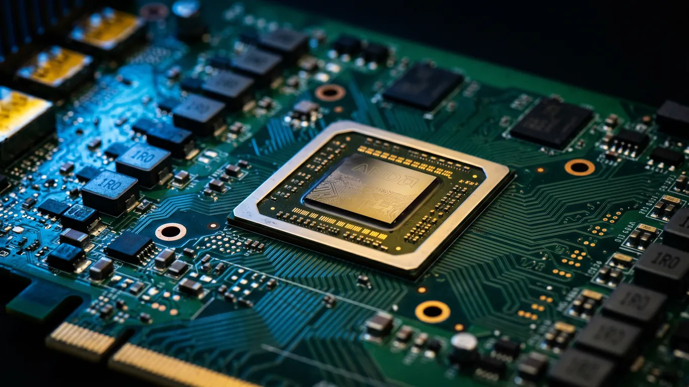 AMD显卡PCB电路板特写