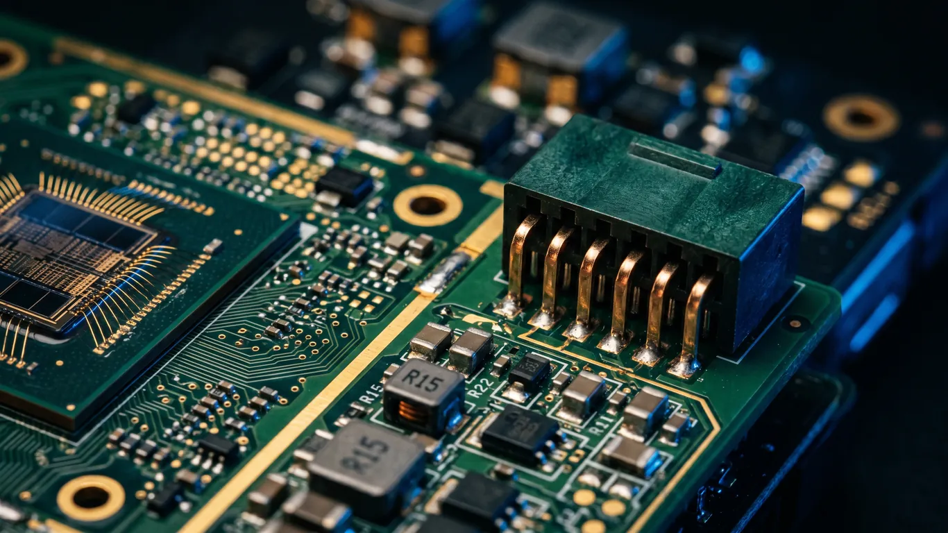 AMD Radeon RX 9070 显卡 PCB 与 16-pin 供电特写