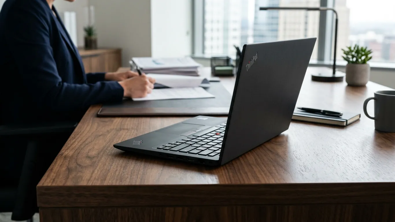联想ThinkPad笔记本商务办公场景